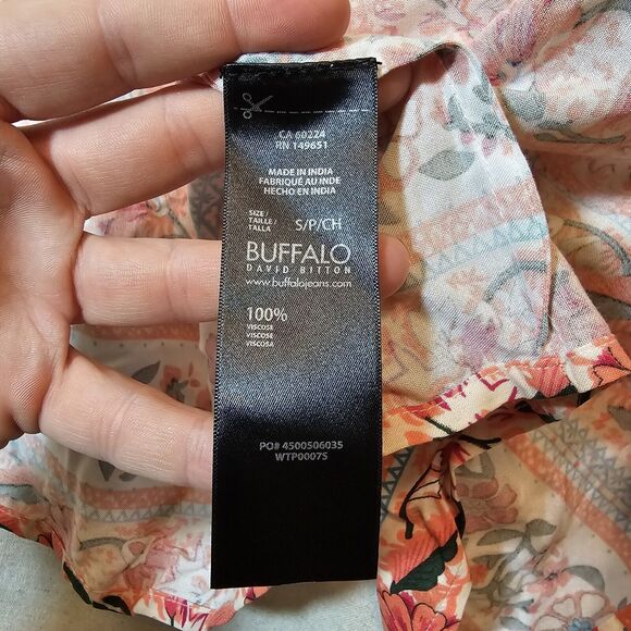 NWT Buffalo David Bitton Jasmine Kimono Fall Clr Burst Swim Cover Up Hawaiian S - Picture 5 of 8